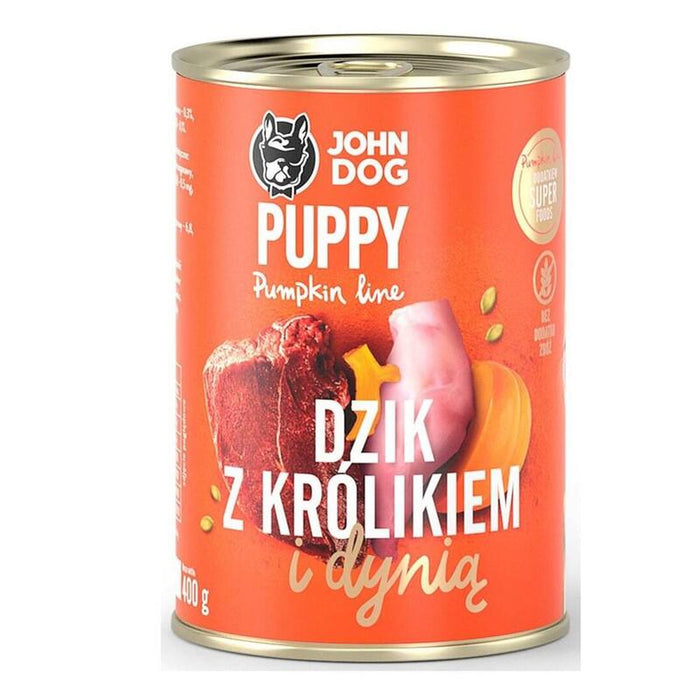 John Dog Calabaza Cachorro Jabalí, Conejo, Calabaza 400g