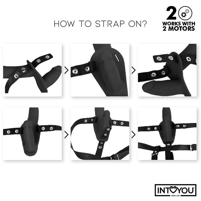 Jordan Arnés Dildo Doble Con Vibración Y Control Remoto