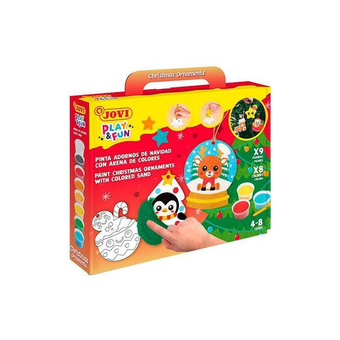 Jovi Kit Play&Fun Pinta Con Arena Navidad Colores Surtidos