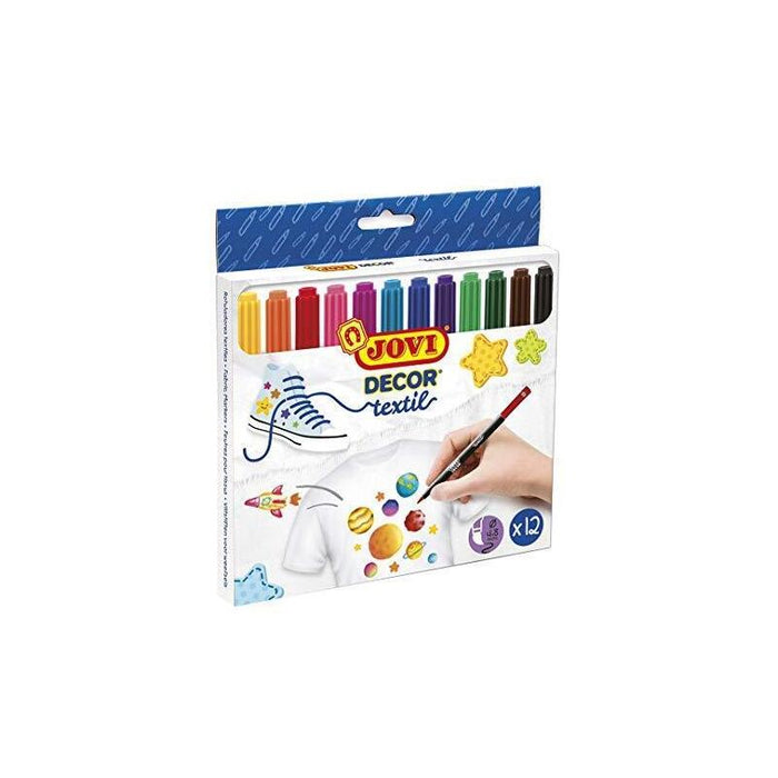 Jovi Rotuladores Decor Textil 138mm Estuche De 12 C/Surtidos
