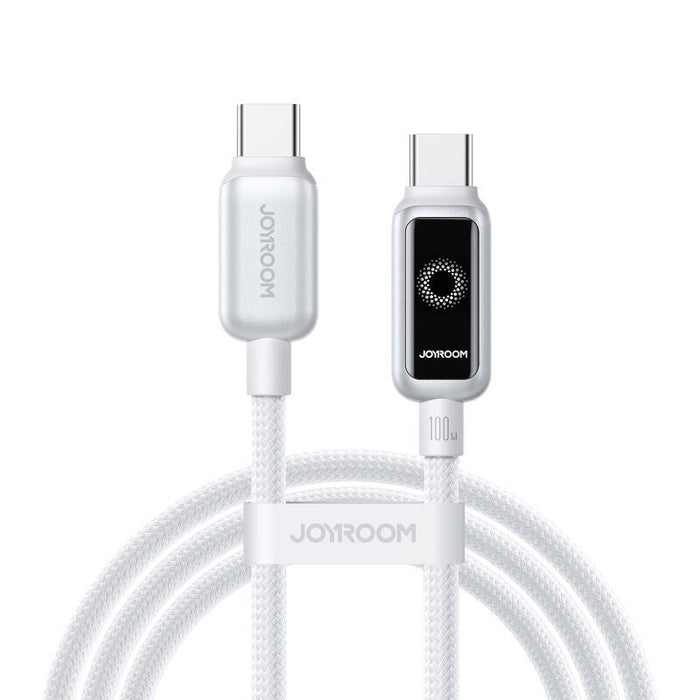 Joyroom Cable Intelligent Power-Off 100?W Usb-C A Usb-C 1,2?M, Blanco