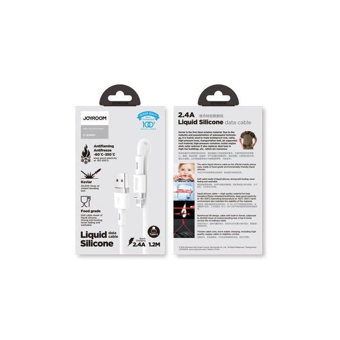 Joyroom Lightning - Usb Cable 2.4a, 1.2m, White (S-1224n2)
