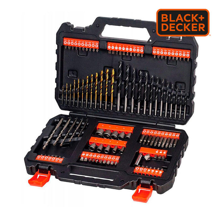 Juego De 109 Piezas Para Atornillar Y Taladrar Con Brocas "Titanio" A7200-Xj Black+Decker