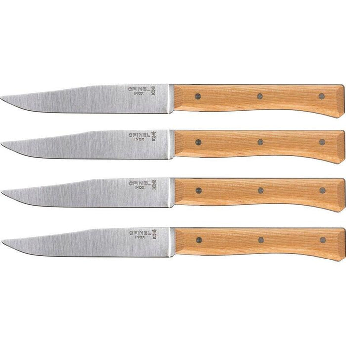 Juego De 4 Cuchillos De Mesa Opinel Faceta Fresno