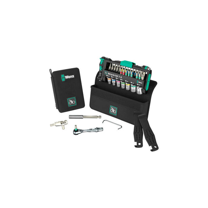 Juego De Bicicletas Wera 3 A, 2025 (Negro/Verde, 40 Piezas, Incluye Carraca Reversible De 1/4") 05004188001