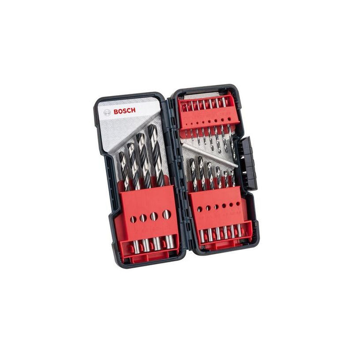 Juego De Brocas Bosch Professional  Helicoidales Hss Pointteq, 135°, 18 Piezas En Toughbox 2608577350
