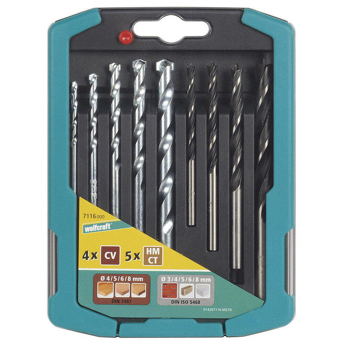 Juego De Brocas Para Metales Y Piedra De 9 Piezas 7115000 Wolfcraft