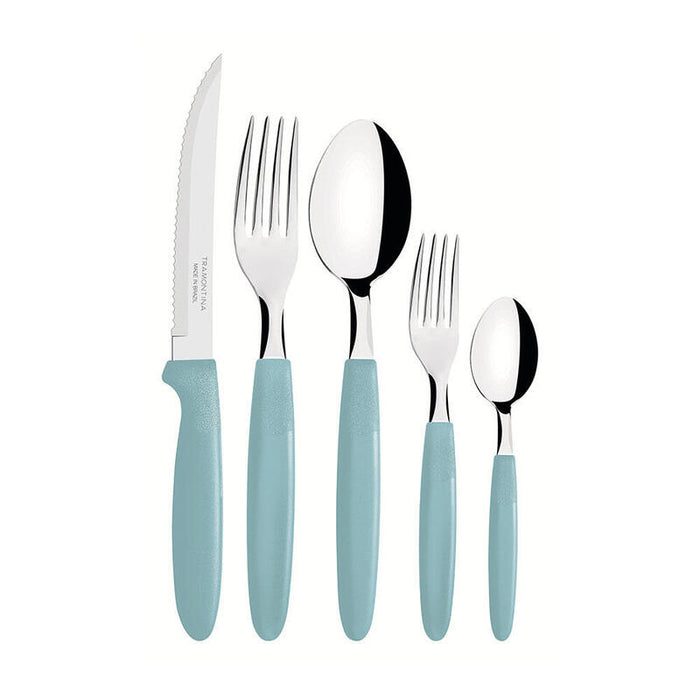 Juego De Cubiertos 30 Piezas Azul