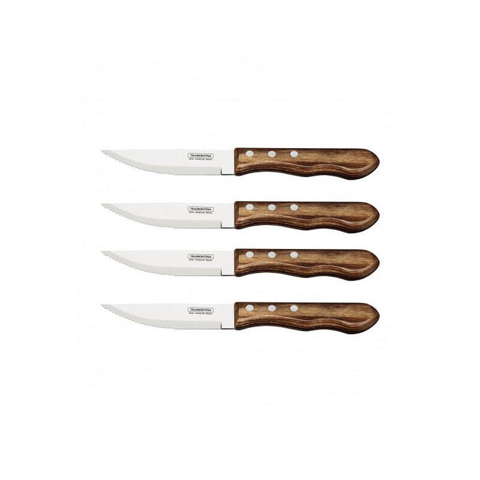 Juego De Cuchillos Jumbo 4 Piezas Polywood Castaño