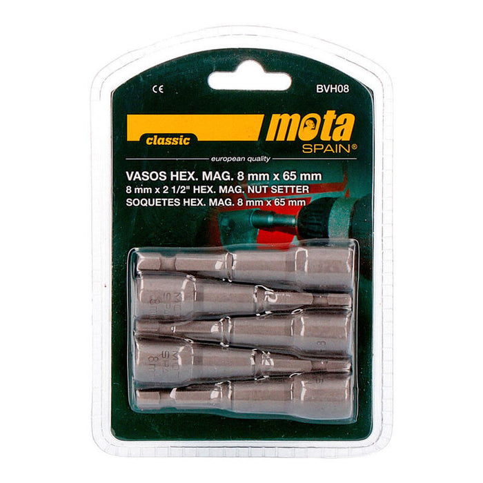 Juego Puntas Vaso Hexagonal Magnetica 8x65mm Bvh08 Mota