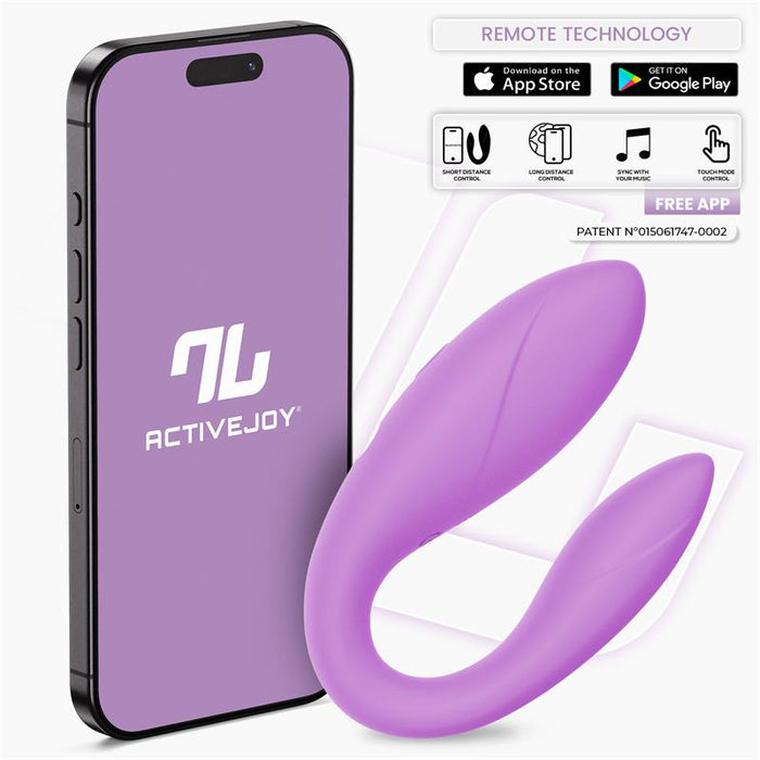 Juguete Para Parejas Con App Flexible Silicona Lavanda