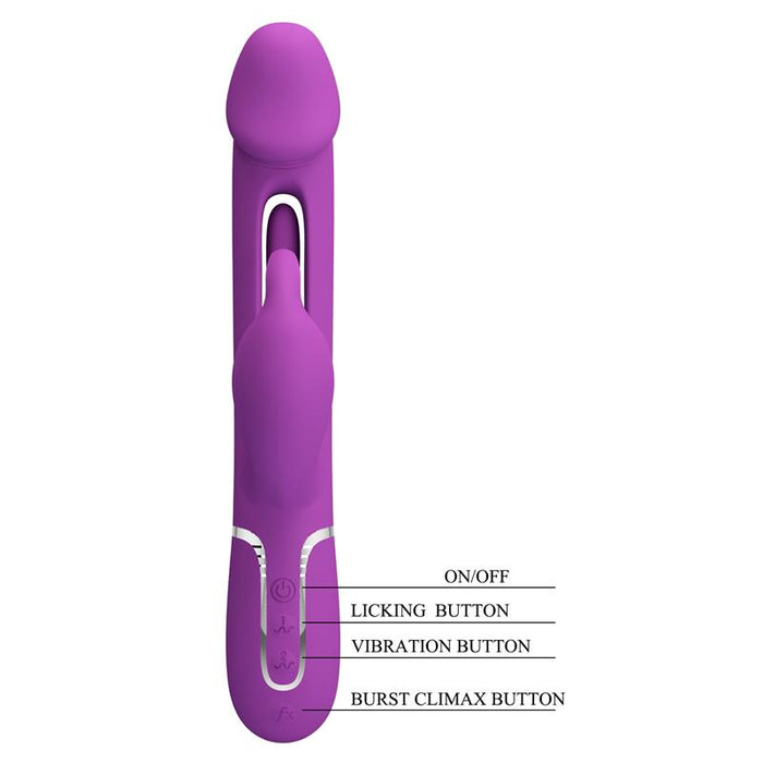 Pretty Love - Kampas Vibrador Rabbit Multifunción 3 En 1 Morado