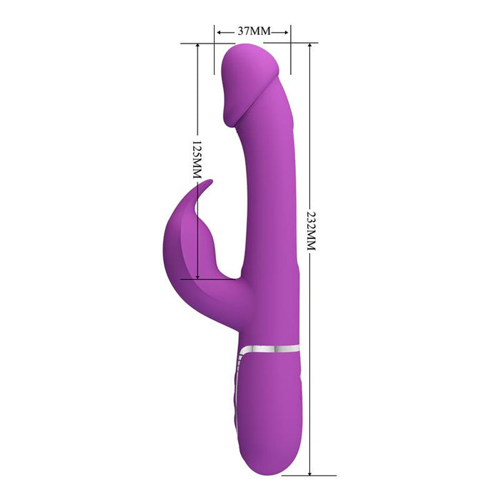 Pretty Love - Kampas Vibrador Rabbit Multifunción 3 En 1 Morado