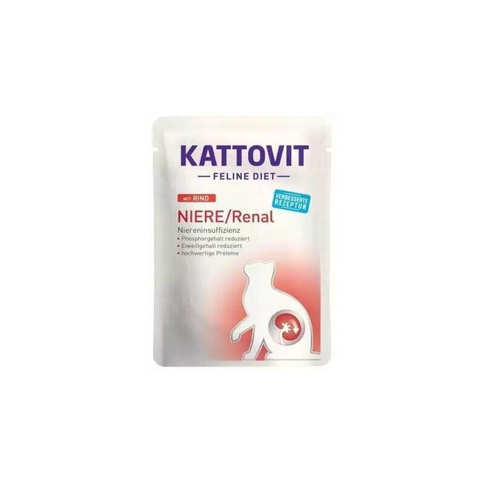 Kattovit Feline Diet Niere/Renal Beef - Comida Húmeda Para Gatos - 85g