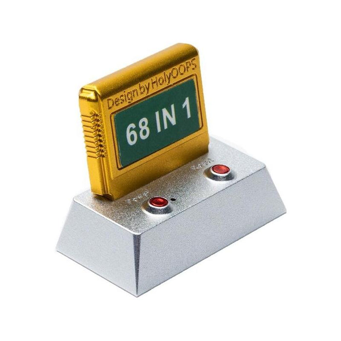 Keychron Computer Aluminio Keycap Artesanal, Plateado/Dorado