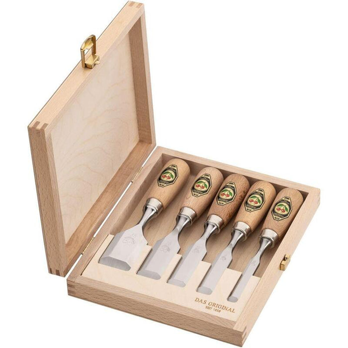 Kirschen Kurzbeitelsatz Im Holzkasten, 5-Tlg.