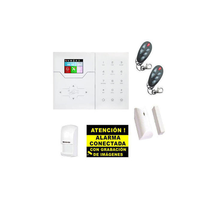 Kit De Alarma Bysecur Ip / Gsm. Central + 1 Pir + 1 Contacto Magnetico + 2 Mandos