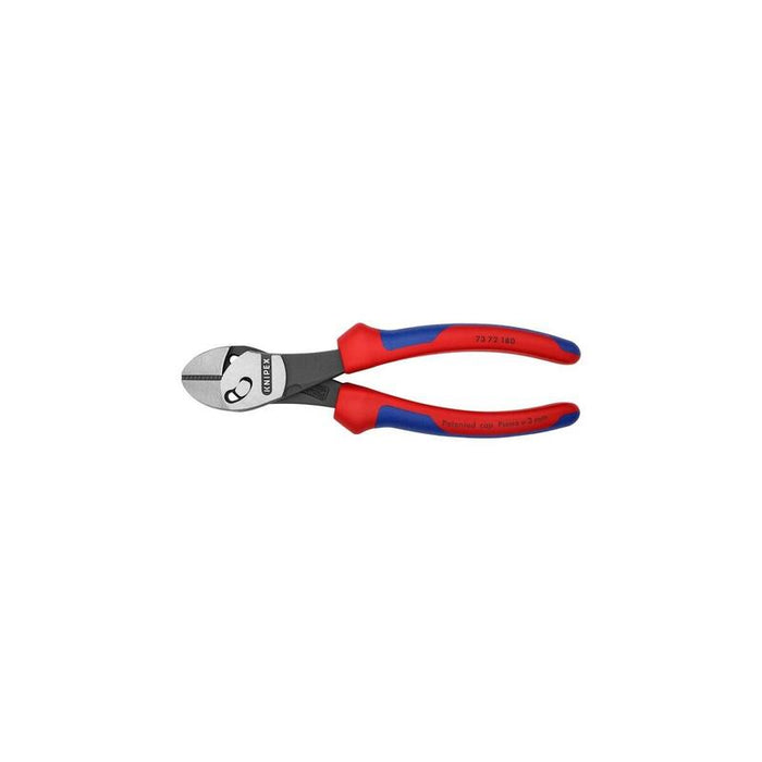 Knipex Twinforce Alicates De Corte Laterales De Alto Rendimiento, Rojo/Azul, 73 72 180 7372180