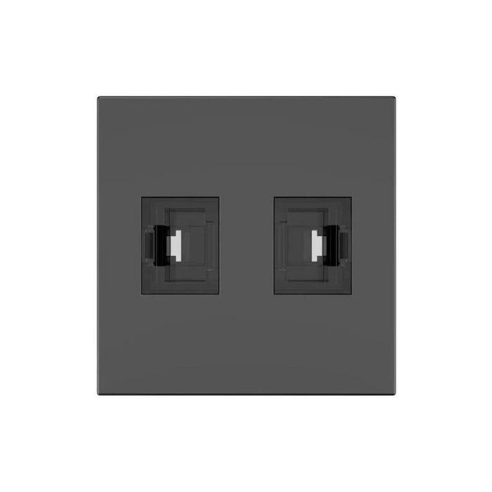 Kramer Room Connectivity Passive Black Module With 2 Rj45 Ports Input. 2 Female Output Cat6a- Md-2rj45(B) (80-000373)