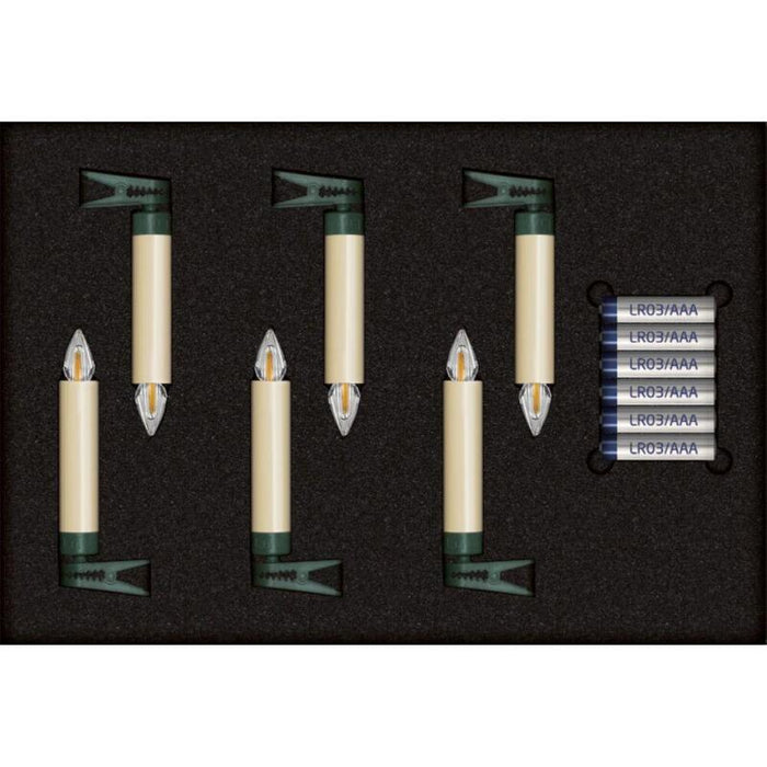 Krinner Superlight Bavaria Mini Flame 6 Pcs. Set Ivory