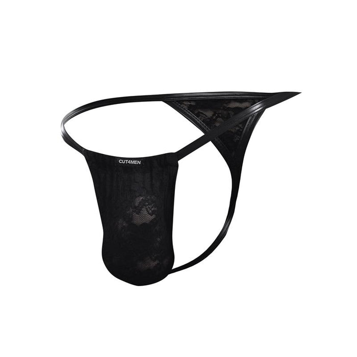 L4ce02 Tanga Con Encaje Talla (Interno):S/M