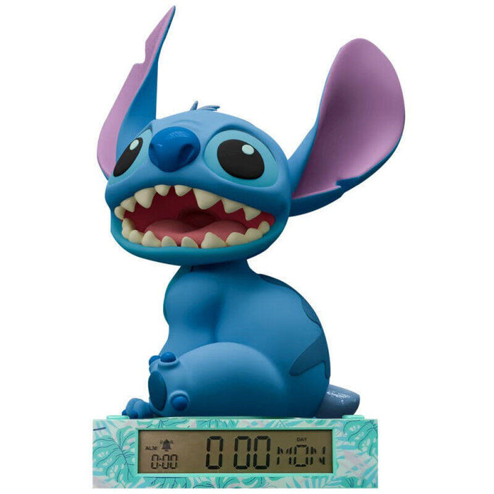 Lampara 3d Con Despertador Stitch Disney