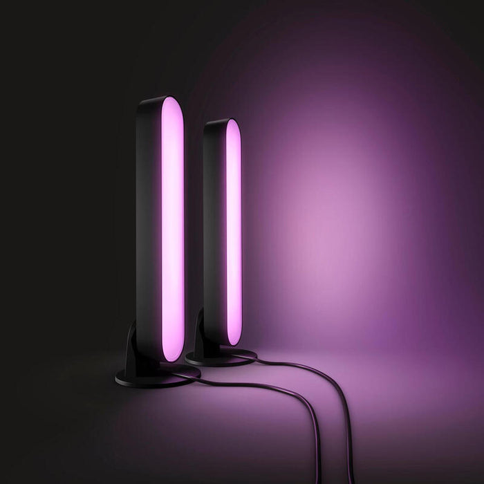 Lámpara Inteligente Philips Hue White And Colour Ambiance Play Light Bar Pack 2 Negra