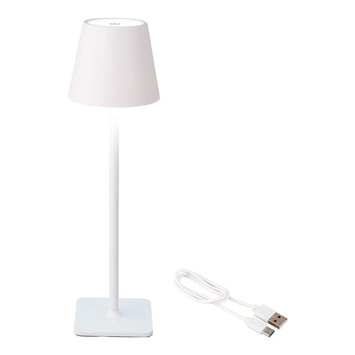Lámpara Led De Mesa Color Blanco Para Exterior Y Interior 37cm Regarcable 894378