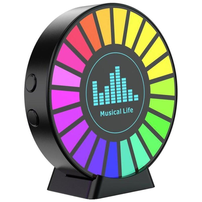 Lámpara Led Ls130 Control De Sonido Y Música Para Coche Rgb Usb Tipo C Negro