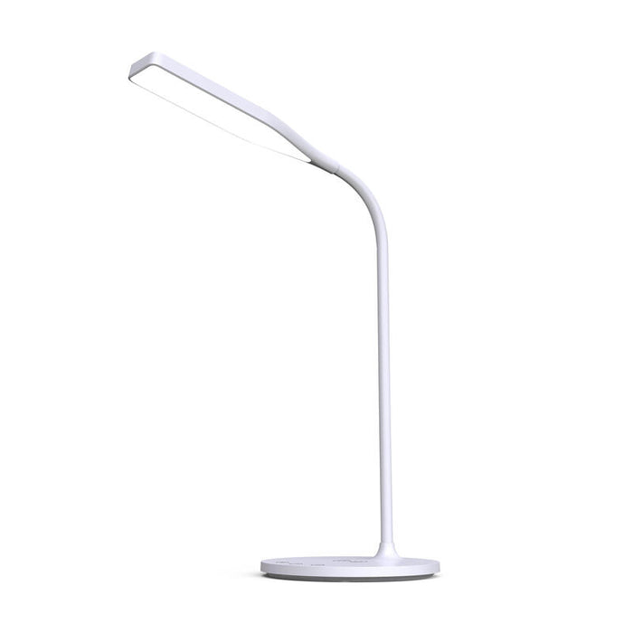 Lampara Sobremesa Muvit Io Wifi Blancos + Base Carga Inalambrica Y Puerto Usb