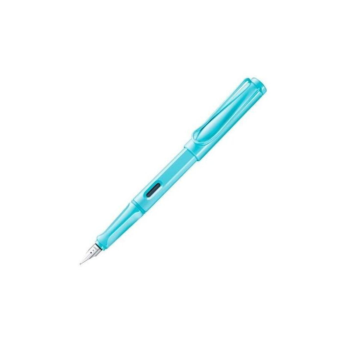 Lamy Pluma Estilográfica Safari Plástico Asa Mango Ergonómico Cartucho Tinta Azul Punta M Aqua