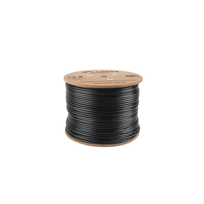 Lanberg Bobina Cable De Red Ftp Trenzado Exterior Cat. 6, 305m, Negro Lcf6-21cu-0305-Bk