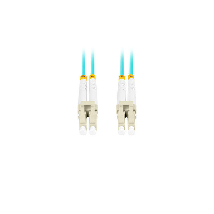 Lanberg Cable Fibra Óptica Lc Upc-Lc Upc Duplex 0.5m Lszh Om3 50 125 3.0mm Aqua