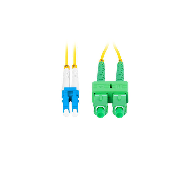Lanberg Cable Fibra Óptica Sm Lc Upc-Sc Apc Duplex 0.5m Lszh G657a1 3.0mm Yellow