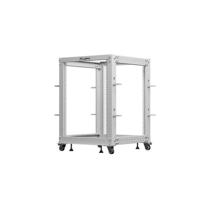 Lanberg Open Rack 19" 15u 600x600-1100 Adjustable Grey