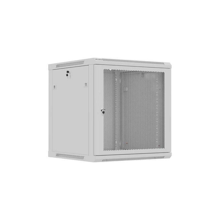 Lanberg Rack Cabinet 19in Wall-Mount 12u 600x600 Flat Pack With Perforated Door Grey