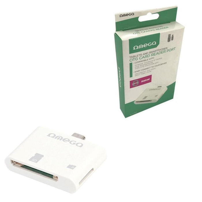 Lector De Tarjetas Externo Omega Sdhc/Microsdhc Para Android + Clavija Microusb Oucrs