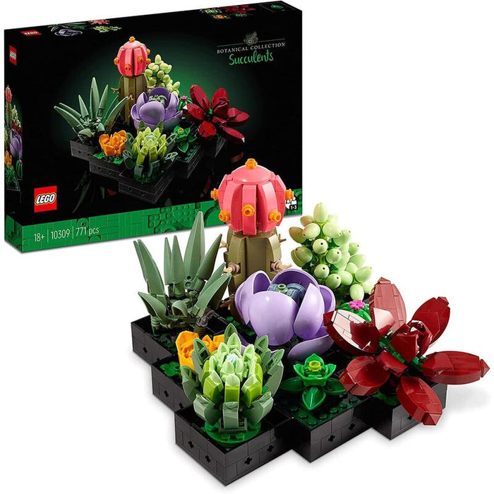 Lego 10309 Icons Suculentas, 9 Plantas Artificales Para Construir