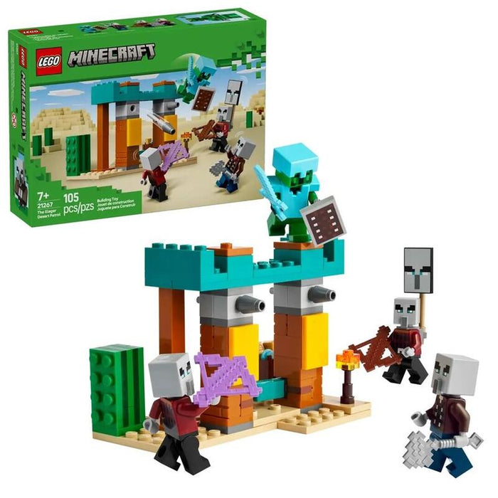Lego 21267 Minecraft La Patrulla Del Desierto De Illager, Juguete De Construcción   21267