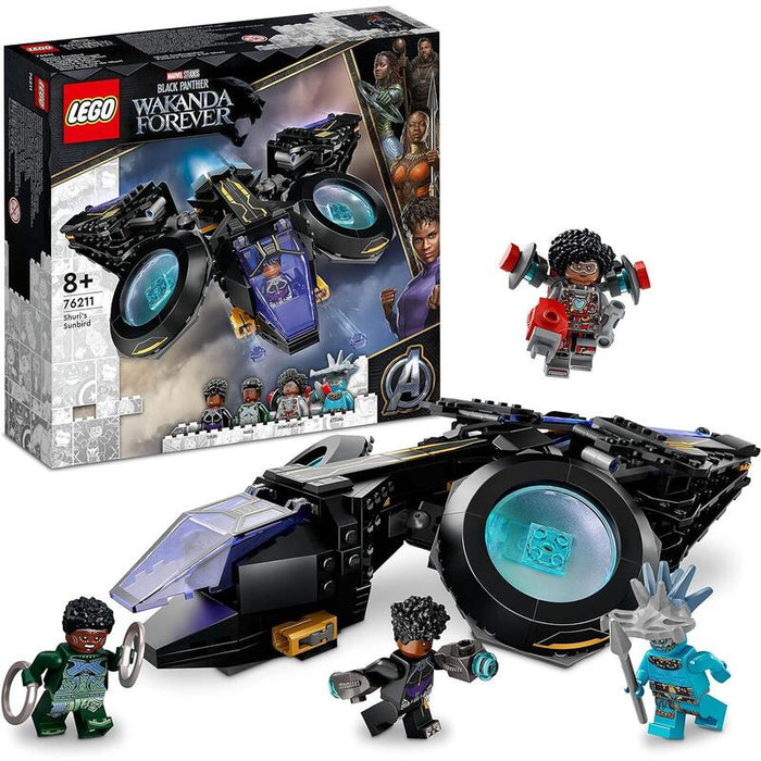 Lego 76211 Marvel Sunbird De Shuri Black Panther: Wakanda Forever, Aviones De Juguete Para Construir, Vehículo Y Mini Figuras Superhéroes, Vengadores