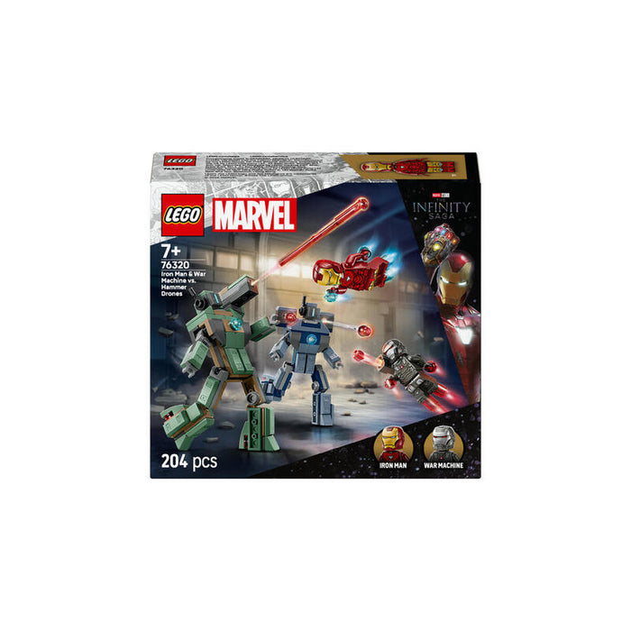 Lego 76320 Marvel Super Heroes Iron Man & War Machine Vs. Hammer Drone, Design Toys 76320