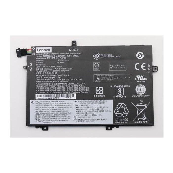 Lenovo Batería 11.1v 3880mah Para Lenovo Thinkpad L480 20ls 01av465