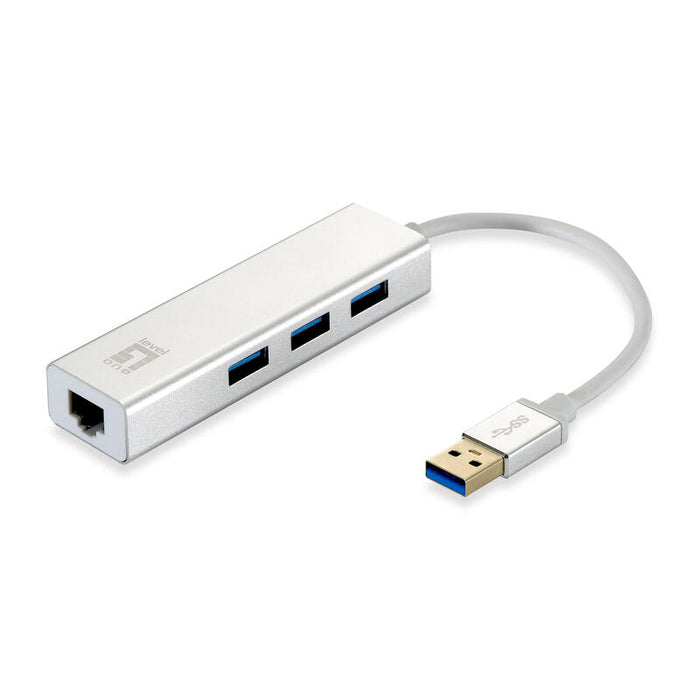 Level One Adaptador Usb 3.0  Rj45 Gigabit Con Hub Usb-0503