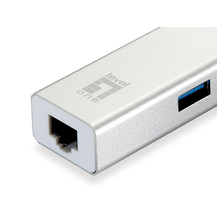 Level One Adaptador Usb 3.0  Rj45 Gigabit Con Hub Usb-0503
