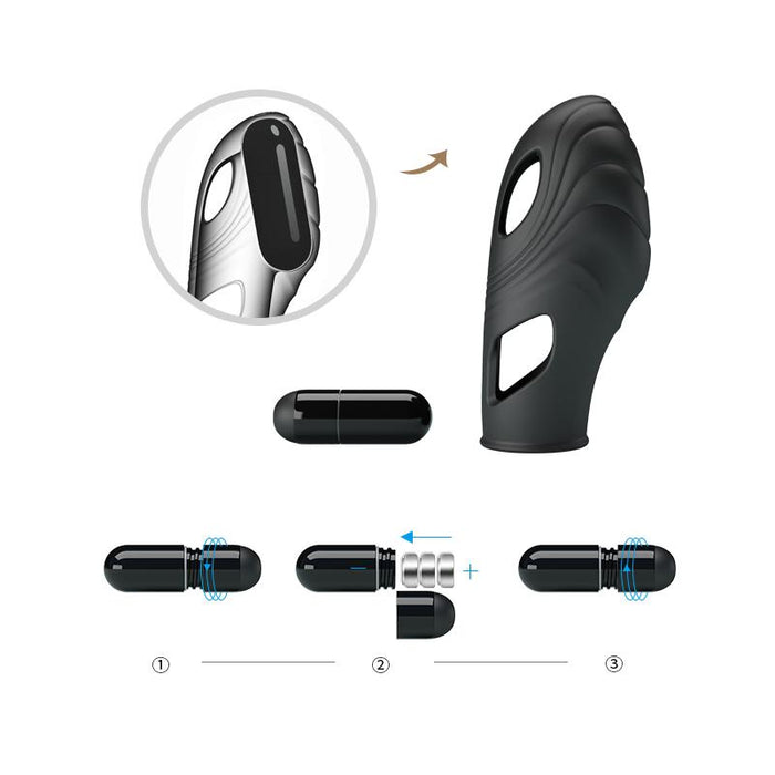 Pretty Love - Lich Vibrador De Dedo Silicona Negro