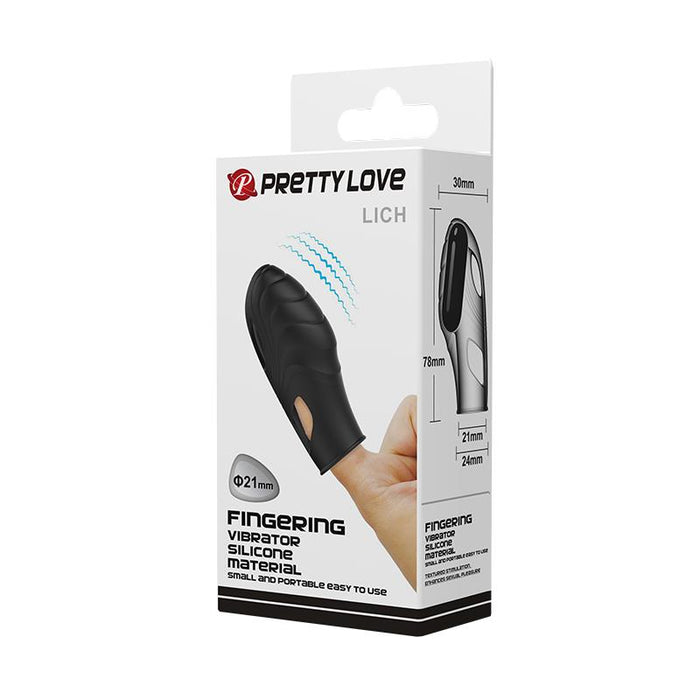 Pretty Love - Lich Vibrador De Dedo Silicona Negro