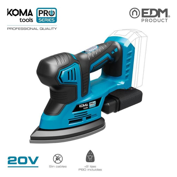 Lijadora Tipo Mouse 20v (Sin Batería Ni Cargador) 20,4x15,5cm Koma Tools Pro Series Battery