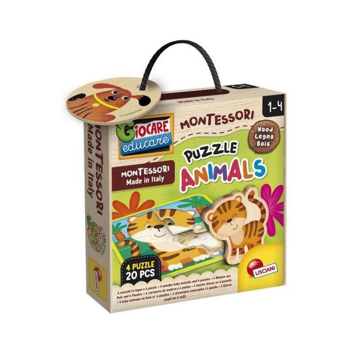 Lisciani Montessori Wood En Puzzle With Animals