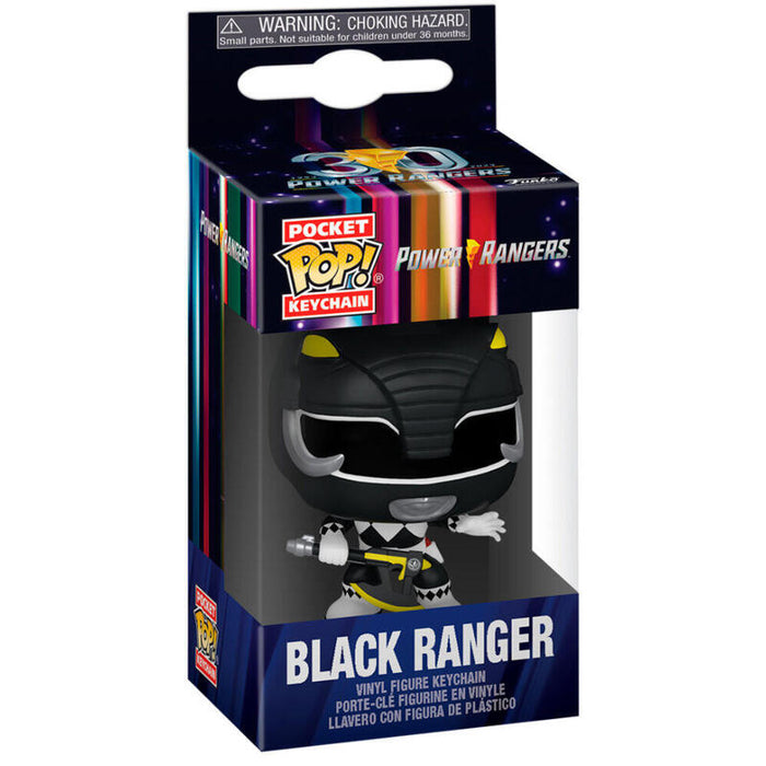 Llavero Pocket Pop Power Rangers 30th Anniversary Black Ranger