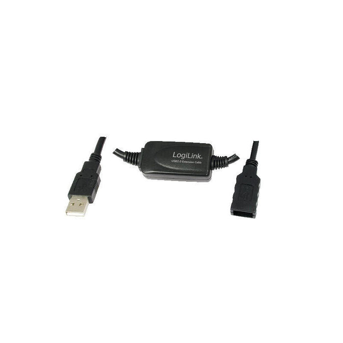 Logilink Cable Usb A -> A St / Bu 20,00m Alargo Activo Negro